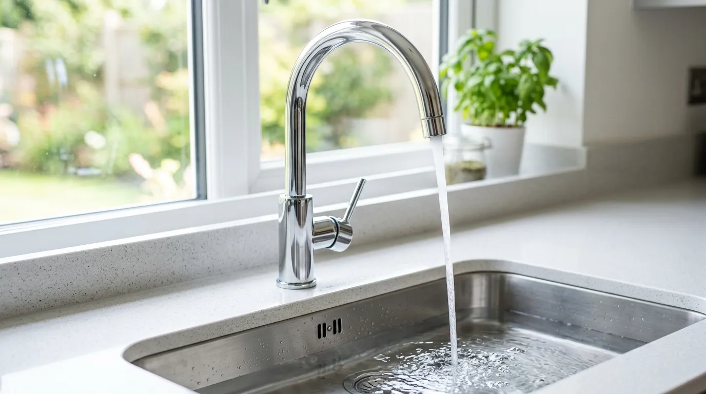 Local Plumbing Master Pros same day plumber fixing a faucet in Silver Lakes, CA